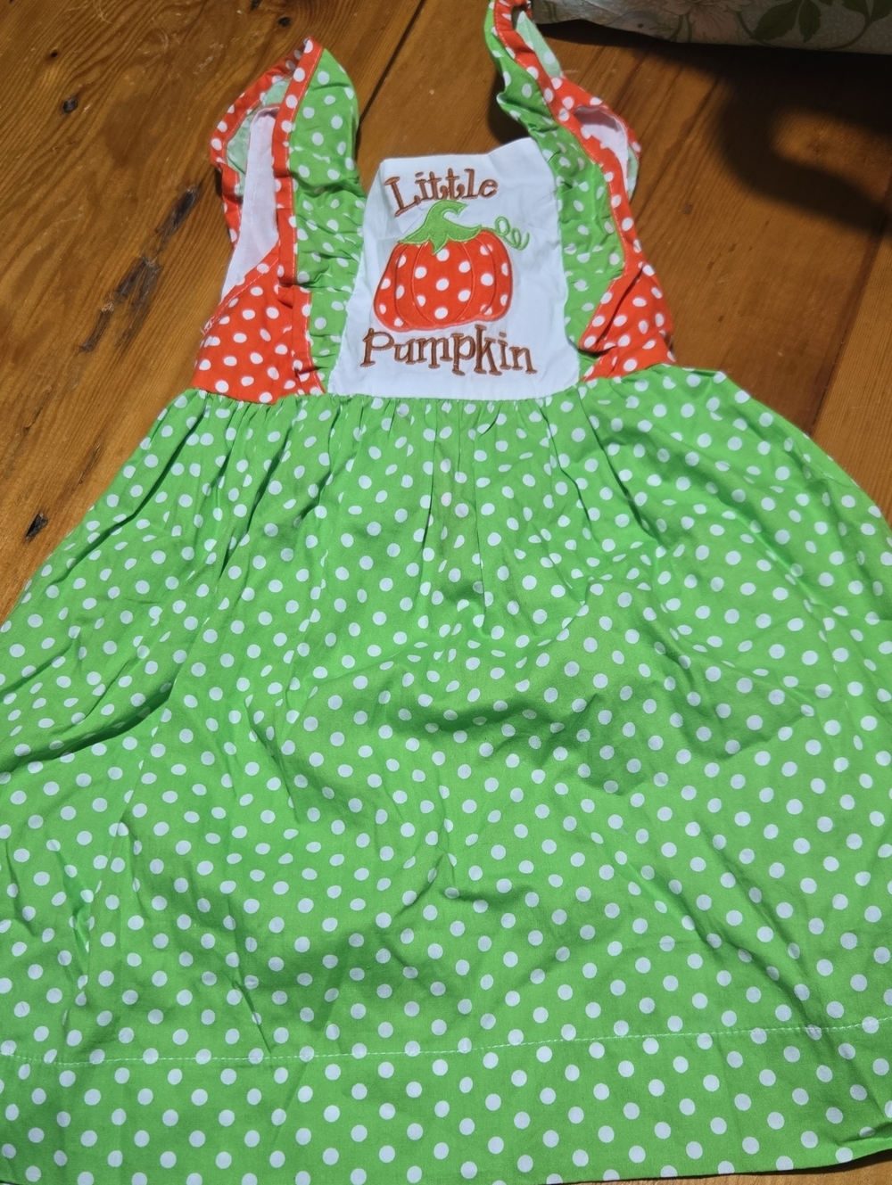Lil Cactus Sz 4t Pumpkin Smock Drsss Adorable Fall